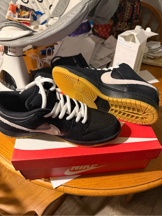 Nike Other - Nike Men’s Dunk SB Low Pro Black White Gum Outsole Size 10.5
